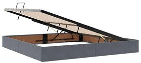 vidaXL Κρεβάτι με αποθηκευτικό χώρο και στρώμα με στρώμα Σκούρο Γκρι