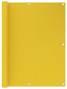 vidaXL Διαχωριστικό Βεράντας Κίτρινο 120 x 600 εκ. από HDPE