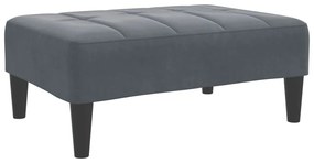 vidaXL Υποπόδιο Σκούρο Γκρι 77x55x31 εκ. Βελούδινο