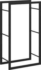vidaXL Ραφιέρα Καυσόξυλων Ματ Μαύρο 50x28x94 εκ. Ατσάλι