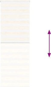 vidaXL Ζέβρα τυφλή μπεζ μάρμαρο Πλάτος υφάσματος 70,9 εκ. Πολυεστέρας