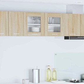 vidaXL Κρεμαστό ντουλάπι Sonoma Δρυς και Λευκό 80 x 31 x 40 cm