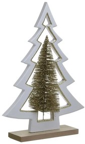Χριστουγεννιάτικο Δεντράκι 2-70-126-0183 23x6x30cm White-Gold Inart