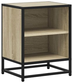 vidaXL Κομοδίνο Sonoma Oak 40x31x50 cm Κατασκευασμένο ξύλο και μέταλλο