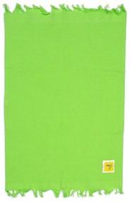 Ποτηρόπανο Πικέ Cocktail Με Κρόσσι Green DimCol 45x65cm 100% Βαμβάκι