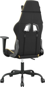 vidaXL Καρέκλα Gaming Μαύρο/Χρυσό από Συνθετικό Δέρμα