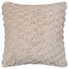 Γούνινη Διακοσμητική Μαξιλαροθήκη (65x65) Silk Fashion Mink Ivory