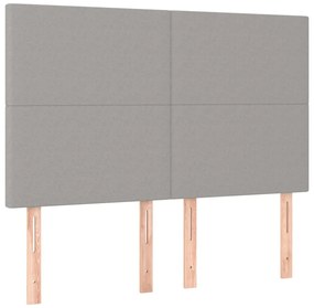 vidaXL Κεφαλάρια Κρεβατιού 4 τεμ. Αν. Γκρι 72x5x78/88 εκ. Υφασμάτινα