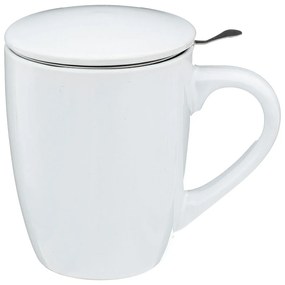 Κούπα Τσαγιού 320ml Με Καπάκι &amp; Φίλτρο S-D Lid White 154002F