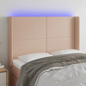 Κεφαλάρι Κρεβατιού LED Καπουτσίνο 147x16x118/128 εκ - Καφέ