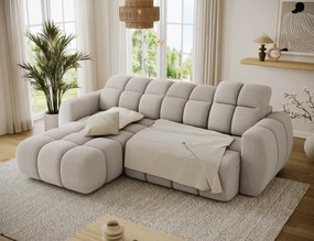 Γωνιακός καναπές Comfora-Κρεμ-Αριστερή