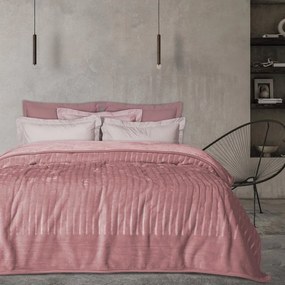 Κουβέρτα 1352 Velour Pink Das Home Queen Size 220x240cm Acrylic