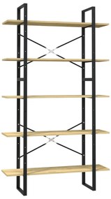 vidaXL Βιβλιοθήκη με 5 Ράφια 100 x 30 x 175 εκ από Ξύλο Πεύκου