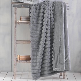 Κουβέρτα Γούνινη Υπέρδιπλη (220x240) Rythmos Trinity Grey