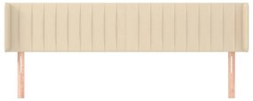 vidaXL Κεφαλάρι με Πτερύγια Κρεμ 183x16x78/88 εκ. Υφασμάτινο