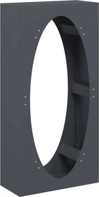 vidaXL Ράφι Καυσόξυλων Ανθρακί 50x23x100 εκ. Χάλυβας ψυχρής έλασης