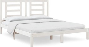 vidaXL Σκελετός Κρεβ. Χωρίς Στρώμα Λευκό 160x200 εκ Μασίφ Πεύκο
