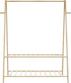 vidaXL Κρεμάστρα Ρούχων με Ράφια 132x45,5x150,5 εκ. Μπαμπού