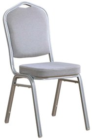 Καρέκλα HILTON Μεταλλική Silver Ύφασμα Γκρι 44x55x93cm