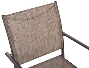 Καρέκλα - Πολυθρόνα REDAN C5976.05 Καφέ Μεταλλική με Textilene 55x57x88Υεκ. 55x60x88 εκ.