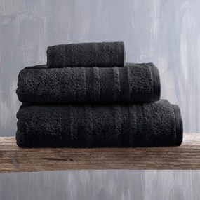 Πετσέτες Μπάνιου (Σετ 3τμχ) Rythmos Laura 500gsm Μαύρο
