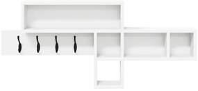 vidaXL Τοίχου Κρεμάστρα Λευκό 100 x 12 x 43.5 εκ Επεξεργασμένο ξύλο