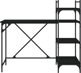 vidaXL Γραφείο Υπολογιστή με Ράφια Μαύρο 120 x 47 x 109 εκ.