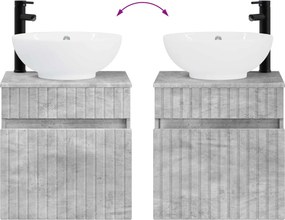 vidaXL Επιτοίχιος νιπτήρας βανίλιας Γκρι Σκυροδέματος