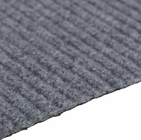 vidaXL Δερμάτινο Χαλί Ανοιχτό γκρι 100 x 300 cm ύφασμα