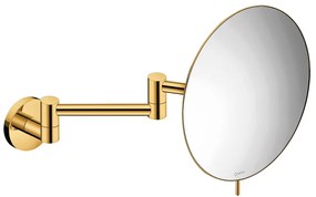 Καθρέπτης Μεγεθυντικός Επιτοίχιος Ø20 εκ.Διπλός Βραχίονας  Μεγέθυνση *3 Gold 24K Sanco Mirrors MR-701-A05