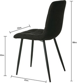 Καρέκλα Τραπεζαρίας (55x45x88) Spitishop Stol Black