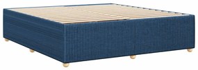 vidaXL Σκελετός Κρεβατιού Χωρίς Στρώμα Μπλε 180x200 εκ.Υφασμάτινο