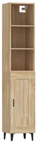 vidaXL Μπουφές Sonoma δρυς 34,5 x 34 x 180 εκ. από Επεξεργασμένο Ξύλο