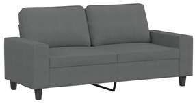 vidaXL Σετ Σαλονιού 3 Τεμαχίων Σκούρο Γκρι Υφασμάτινο