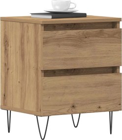 vidaXL Κομοδίνο 2 pcs artisan δρυς 40 x 35 x 50 εκ. Επεξεργασμένο ξύλο