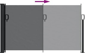 vidaXL Σκίαστρο Πλαϊνό Συρόμενο Μαύρο 117 x 300 εκ.