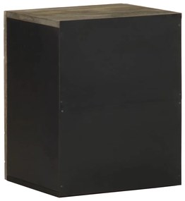 Επίτοιχο ντουλάπι μπάνιου Μαύρο 38x33x48 cm Μάνγκο μασίφ ξύλο - Μαύρο