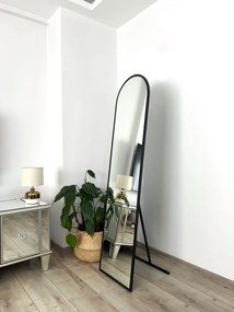 Stewehome Καθρέπτης Δαπέδου Οβάλ -μαύρο 160x40 cm