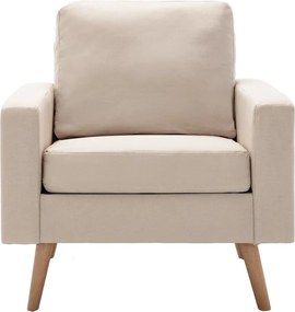 vidaXL Πολυθρόνα Κρεμ Υφασμάτινη