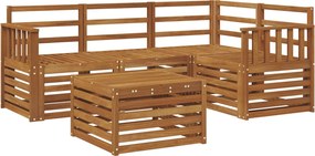 vidaXL Σειρά Καναπέ Εξωτερικού 5 pcs Φυσικό