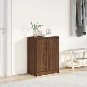 vidaXL Παπουτσοθήκη Καφέ Δρυς 57x34x76 εκ. από Επεξεργασμένο Ξύλο