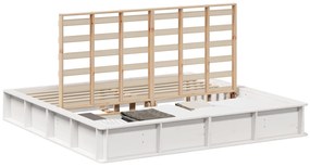 vidaXL Σκελετός Κρεβατιού Λευκό 180 x 200 cm Ξύλο και Μέταλλο