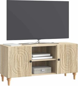 vidaXL Ντουλάπι TV 102 x 34,5 x 50 cm Sonoma Δρυς Επεξεργασμένο Ξύλο