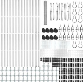 vidaXL Στύλος Περιφράξεων Ασημί 100 x 1,2 m (25 mm δίχτυ) Ατσάλι