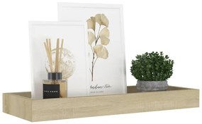 vidaXL Ράφια Τοίχου με Εσοχή 4 τεμ. Δρυς 40 x 15 x 4 εκ. από MDF