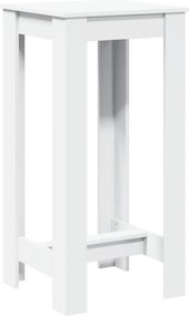 vidaXL Τραπέζι Μπαρ Λευκό 51x50x103,5 εκ. Επεξ. Ξύλο