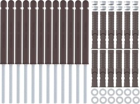 vidaXL Βραχίονες Floating Shelf 12 pcs Μπεζ Ø12 x 190 mm Ατσάλι