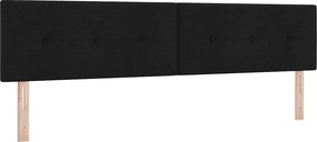 vidaXL LED κεφαλάρι με φώτα λωρίδας LED Μαύρο 200 cm Πολυεστέρας