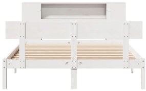 vidaXL Κρεβάτι Βιβλιοθήκη Χωρίς Στρώμα 120x200 εκ Μασίφ Ξύλο Πεύκο