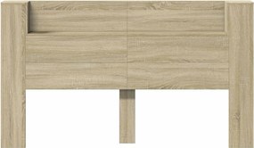 vidaXL Κεφαλάρι Ντουλάπι με LED με ράφι Σονόμα 180 x 16,5 x 103,5 cm